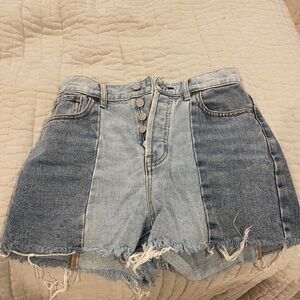 PacSun Two-Tone Blue Jean Shorts